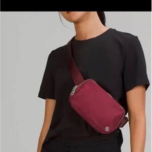 Red Merlot Lululemon belt bag